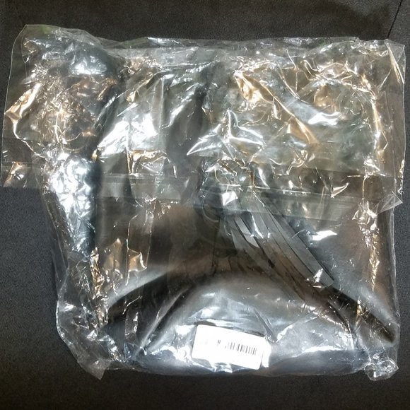 Able Bucket Purse - Tassel Black Leather Ethical Fair Trade Mod Twee Festival - Picture 14 of 15